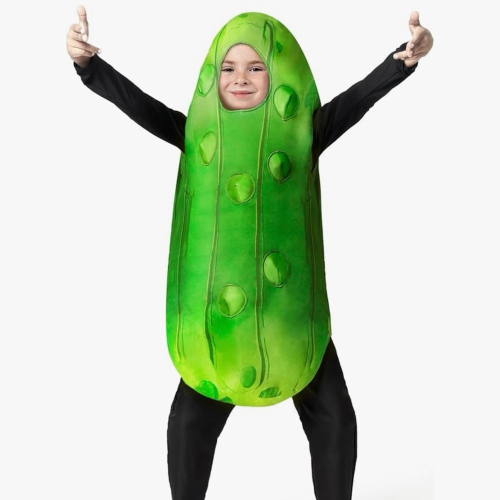 Kids Green Pickle Costume large 10-12